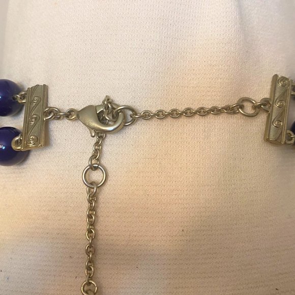 Vintage Blue & Green With Chain Necklace - Picture 7 of 7